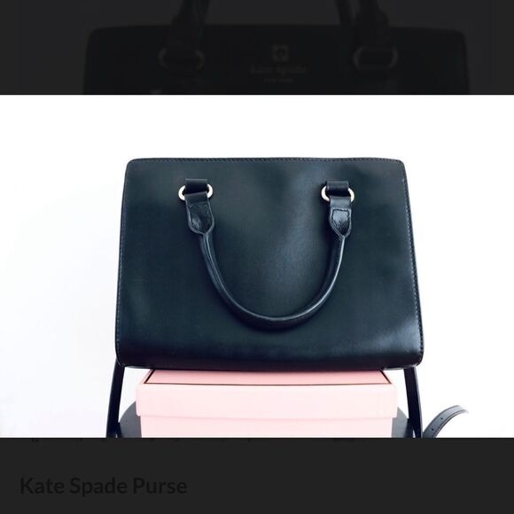 Kate Spade New York Black Leather Mini Hadley Street Bernadine Crossbody Bag - Picture 8 of 16